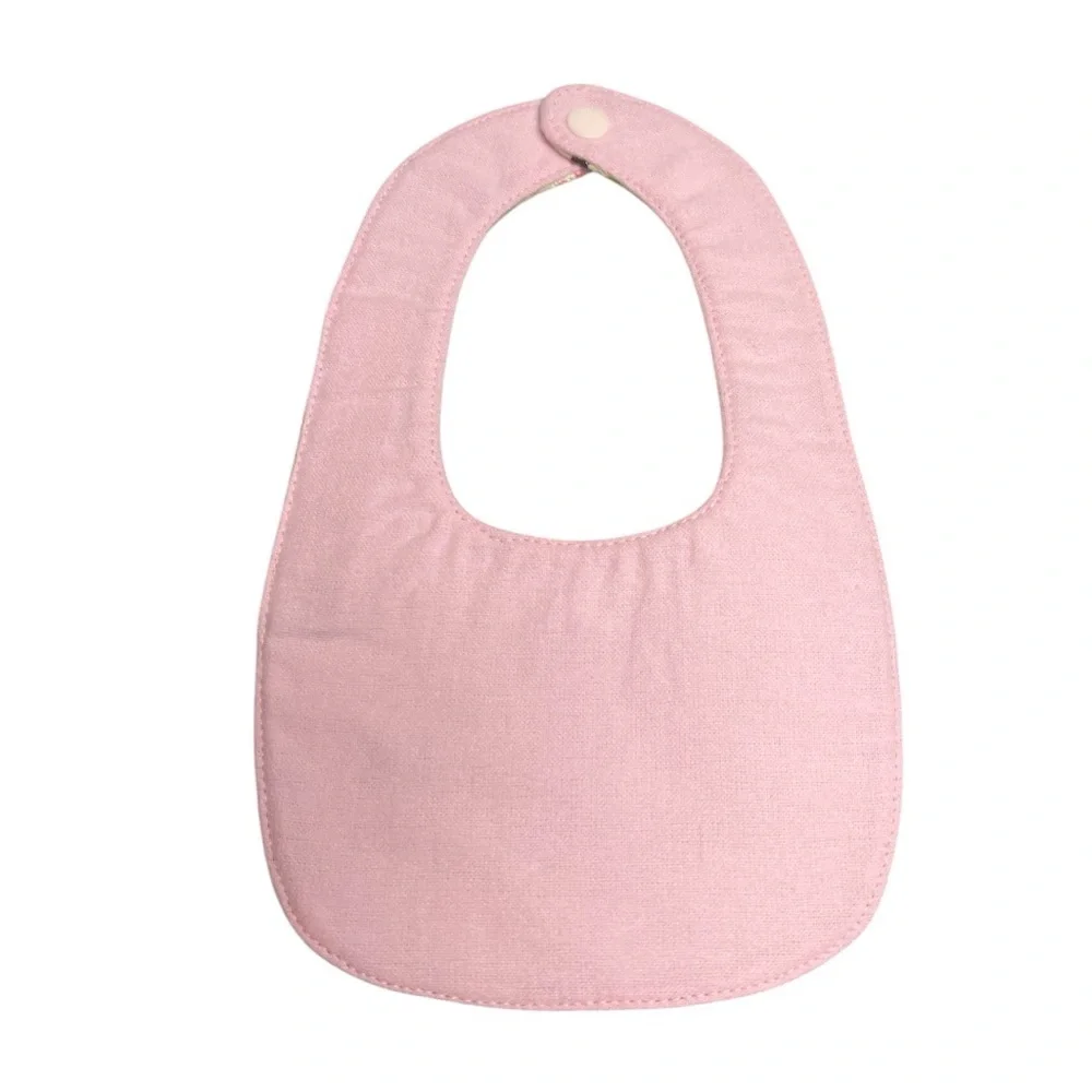 Hand Crafted Baby Bib with snap closure cotton snuggle flannel reversible
